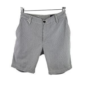 AG ADRIANO GOLDSCHMIED “THE WANDERER” SHORTS MEN’S SIZE 32R WHITE / BLUE STRIPES